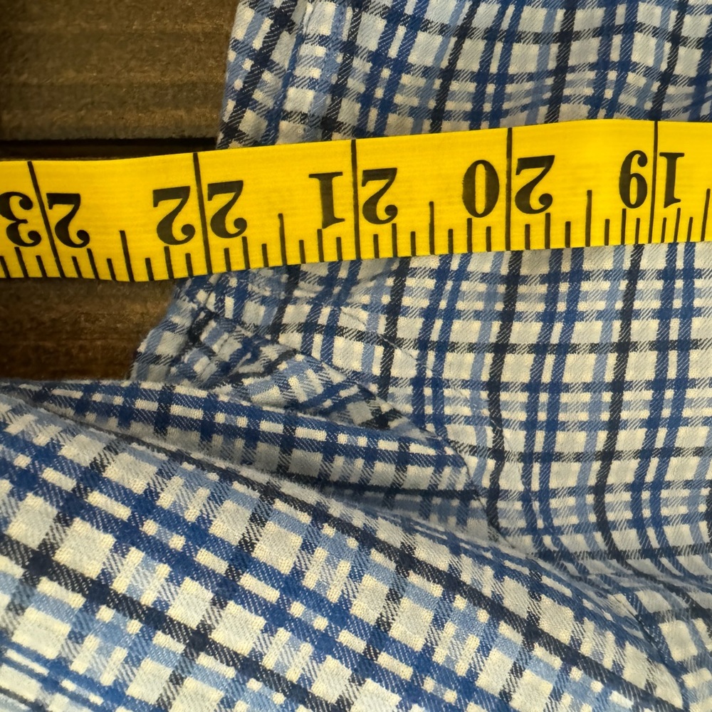 Tailorbyrd collection blue check button down oxford shirt - Picture 6 of 7